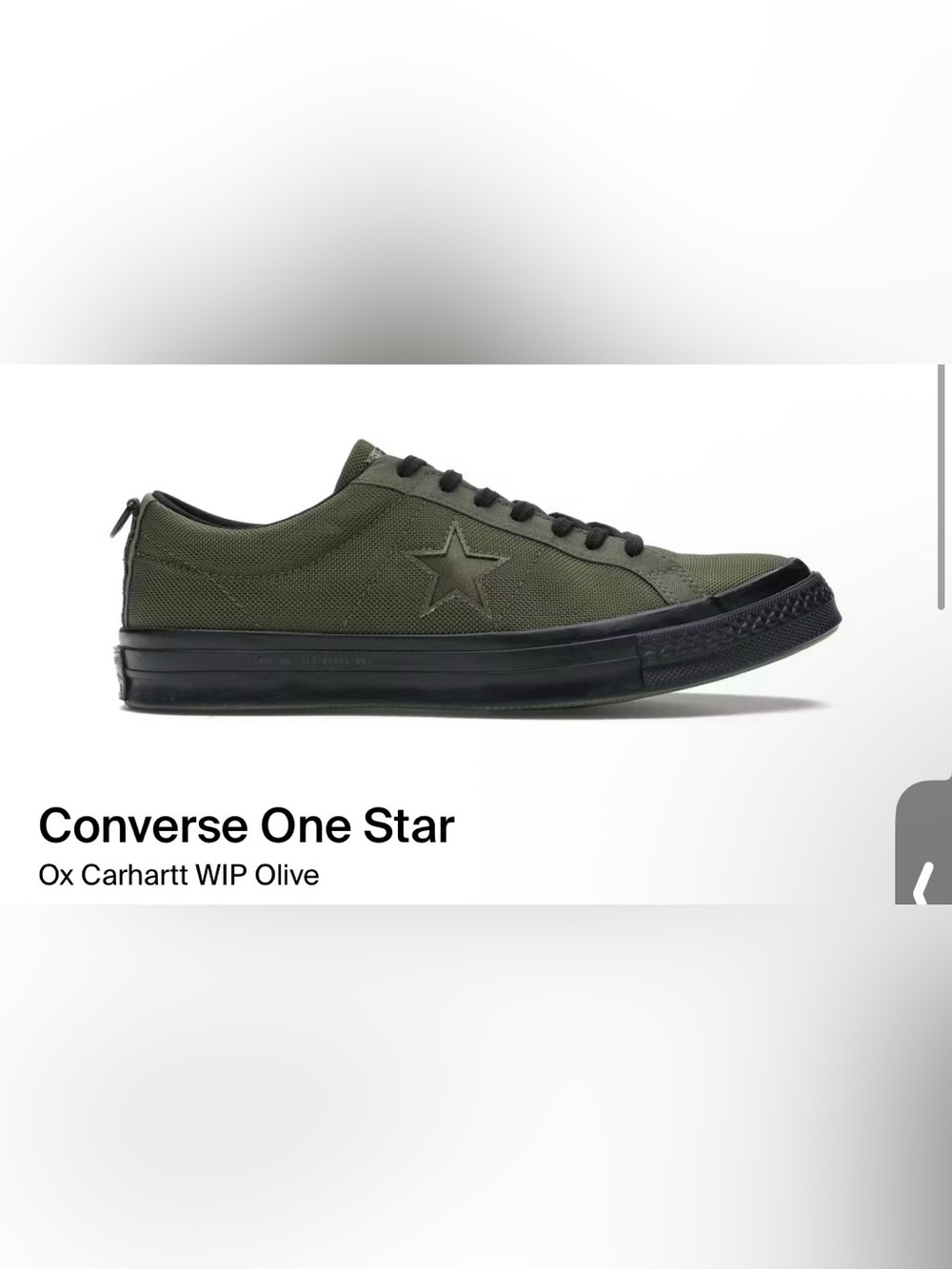 Converse x Carhartt WIP in Olive size US 9